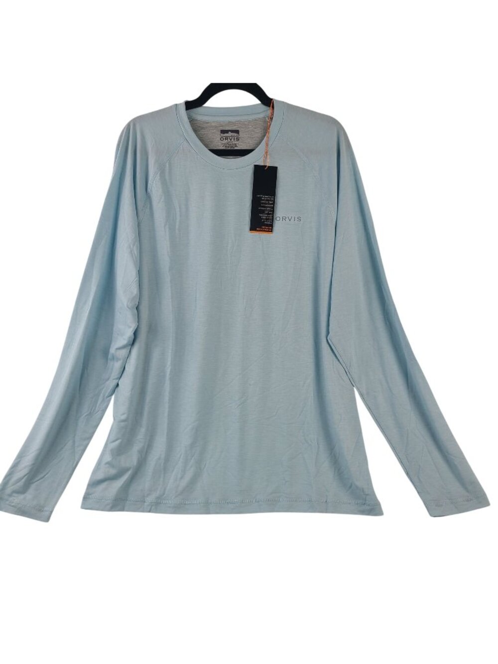 NEW Orvis DriCast Men's Long Sleeve Performance Shirt Blue UPF 50 Size Large